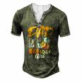 Dad Of The Bee Day Girl Hive Party Matching Birthday Men's Henley T-Shirt Green