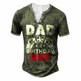 Dad Of Birthday Boy Time To Level Up Video Game Birthday Men's Henley T-Shirt Green