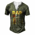 Dad Crossword Puzzle Fathers Day Love Word Games Saying Men's Henley T-Shirt Green