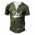 Dad Est 2015 Fathers Day Birthday Daddy Established 2015 Men's Henley T-Shirt Green