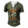 Being A Dad Is An Honor Being A Papa Is Priceless For Father Men's Henley T-Shirt Green