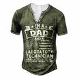 Im A Dad And Laboratory Technician Fathers Day 4Th Of July Men's Henley T-Shirt Green