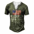 Dad No Matter How Hard Life Gets At Least Happy Fathers Day Men's Henley T-Shirt Green