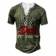 Dad Pit Crew Birthday Boy Racing Car Pit Crew B-Day Men's Henley T-Shirt Green