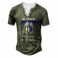 Distressed My Grandpa Is A Police Officer Tee Men's Henley T-Shirt Green
