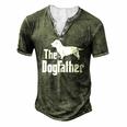 The Dogfather Dog Glen Of Imaal Terrier Men's Henley T-Shirt Green
