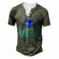 Extinct Is Forever Environmental Protection Whale Men's Henley T-Shirt Green