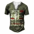 Father Grandpa I Back The Red For My Daughter Proud Firefighter Dad 186 Family Dad Men's Henley Button-Down 3D Print T-shirt Green