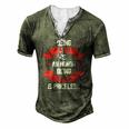 Fathers Day Grandpa Being Papa Is Priceless Fun Men's Henley T-Shirt Green