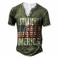 Fourth Of July July 4Th Merica Usa Flag Dad Joke Men's Henley T-Shirt Green