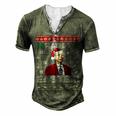 Funny Joe Biden Happy Easter Ugly Christmas Men's Henley Button-Down 3D Print T-shirt Green