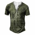 Girl Dad Awesome Like My Daughter Fathers Day Men's Henley T-Shirt Green