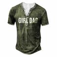 Girl Dad Fathers Day From Daughter Baby Girl Raglan Baseball Tee Men's Henley T-Shirt Green