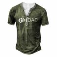Girl Dad Outnumbered Tee Fathers Day From Wife Daughter Men's Henley T-Shirt Green
