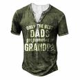Grandpa Only The Best Dads Get Promoted To Grandpa Men's Henley T-Shirt Green