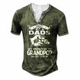 Great Dads Get Promoted To Grandpop Est 2021 Ver2 Men's Henley T-Shirt Green