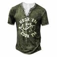 Hookem And Cookem Fishing Men's Henley T-Shirt Green