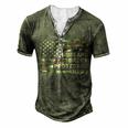 Mens Husband Daddy Protector Hero Fathers Day Flag Men's Henley T-Shirt Green