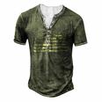 Mens Husband Daddy Protector Hero Happy Fathers Day Flag Men's Henley T-Shirt Green