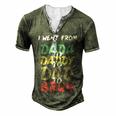 I Went From Dada To Daddy To Dad To Bruh Funny Fathers Day Men's Henley Button-Down 3D Print T-shirt Green