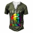 I Licked It So Its Mine Lesbian Gay Pride Lgbt Flag Men's Henley T-Shirt Green