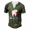 Mens Papa Bear Lgbt Straight Ally Bisexual Men's Henley T-Shirt Green