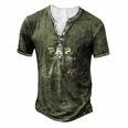 Papa On Cloud Wine New Dad 2018 And Baby Men's Henley T-Shirt Green