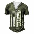 Papa Dad Bruh Fathers Day 4Th Of July Us Vintage 2022 Men's Henley T-Shirt Green
