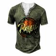 Papi Like A Grandpa Only Cooler Vintage Retro Fathers Day Men's Henley T-Shirt Green