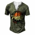 Pappy Like A Grandpa Only Cooler Vintage Retro Fathers Day Men's Henley T-Shirt Green