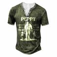 Peppy Grandpa Peppy Best Friend Best Partner In Crime Men's Henley T-Shirt Green