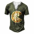Pizza Pie And Slice Dad And Son Matching Pizza Father’S Day Men's Henley T-Shirt Green