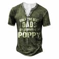 Poppy Grandpa Only The Best Dads Get Promoted To Poppy Men's Henley T-Shirt Green