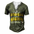 Proud Stepdad Of Official Nager 13 Birthday Vintage Men's Henley T-Shirt Green