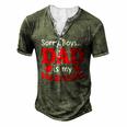 Sorry Boys Dad Is My Valentines Hearts Love Daddy Girl Men's Henley T-Shirt Green