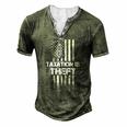 Taxation Is Theft American Flag 4Th Of July Men's Henley T-Shirt Green