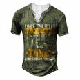 Mens I Have Two Titles Farmer Dad Fathers Day Tractor Farmer V3 Men's Henley T-Shirt Green