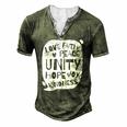 Unity Day Orange Peace Love Spread Kindness Men's Henley T-Shirt Green
