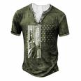 Usa Us Flag Patriotic 4Th Of July America Statue Of Liberty Men's Henley T-Shirt Green
