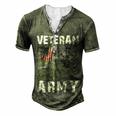 Veteran Veterans Day Us Army Veteran 8 Navy Soldier Army Military Men's Henley Button-Down 3D Print T-shirt Green