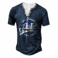 4Th Of July Dad Papa Like A Grandpa Only Cooler Men's Henley T-Shirt Navy Blue