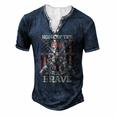 4Th Of July Military Home Of The Free Because Of The Brave Men's Henley T-Shirt Navy Blue