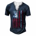 Mens 4Th Of July Us Flag Baker Dad For Fathers Day Men's Henley T-Shirt Navy Blue