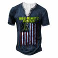 Aircraft Carrier Uss Nimitz Cvn-68 Veterans Day Father Day T-Shirt Men's Henley Button-Down 3D Print T-shirt Navy Blue