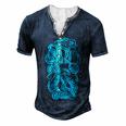 Ancient Viking Dragon Amulet For Nordic Lore Lovers V3 Men's Henley T-Shirt Navy Blue