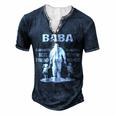 Baba Grandpa Baba Best Friend Best Partner In Crime Men's Henley T-Shirt Navy Blue