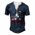 Bernese Mountain Dad American Flag 4Th Of July Dog Lovers V2 Men's Henley T-Shirt Navy Blue