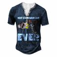 Best Chihuahua Dad Ever Funny Chihuahua Dog Men's Henley Button-Down 3D Print T-shirt Navy Blue