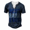 Best Papa Ever 1 Papa T-Shirt Fathers Day Gift Men's Henley Button-Down 3D Print T-shirt Navy Blue