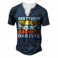 Best Tiger Dad Ever Men's Henley T-Shirt Navy Blue